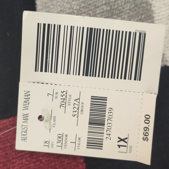 New August Max Woman Sweater Long Sleeve Multicolor Size 1X - Picture 9 of 9